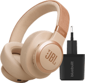 JBL Live 770NC Rose Gold + BlueBuilt Quick Charge Charger with USB-A Port JBL over-ear headphones