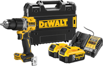 DeWalt DCD805NT-XJ 5,0-Ah-Akku (2x) Starterset Bohrmaschine und Schlagbohrmaschine