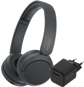 Sony WH-CH520 Black + BlueBuilt Quick Charge Charger with USB-A Port 18W Black Sony on-ear headphones