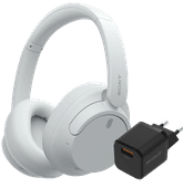 Sony WH-CH720N Weiß + BlueBuilt Quick-Charge-Ladegerät mit USB-A-Port 18 W Schwarz Sony Over-Ear-Kopfhörer