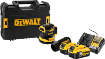 DeWalt DCW210NT-XJ 5,0-Ah-Akku (2x) Starterset Kompakte Schleifmaschine