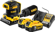 DeWalt DCW200NT-XJ 5,0-Ah-Akku (2x) Starterset Kompakte Schleifmaschine