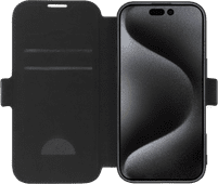 BlueBuilt Apple iPhone 16 Pro Book Case Leder Schwarz Hülle aus Leder