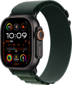 Apple Watch Ultra 2 4G 49 mm Schwarz Alpine Armband Grün S Sportgeschenk