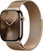 Apple Watch Series 10 4G 46mm Titanium Gold Milanese Watch Strap S/M Apple Watch 4G (Cellular)
