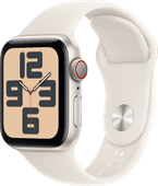 Apple Watch SE 2024 4G 40 mm Polarstern Sportarmband S/M Kleine Smartwatch