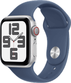 Apple Watch SE 2024 4G 40 mm Silber Sportarmband S/M Sportgeschenk