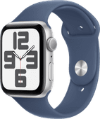 Apple Watch SE 2024 44 mm Silber Sportarmband M/L Sportgeschenk