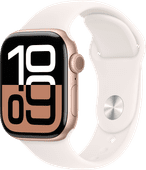 Apple Watch Series 10 42mm Rose Gold Sport Band M/L Medium-sized smartwatch