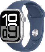 Apple Watch Series 10 42 mm Silber Sportarmband S/M Mittelgroße Smartwatch