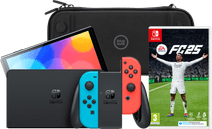 Nintendo Switch OLED Blau/Rot + EA Sports FC 25 + BlueBuilt Schutzhülle Nintendo Switch OLED