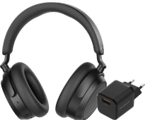 Sennheiser Accentum Plus Schwarz + BlueBuilt Quick-Charge-Ladegerät mit USB-A-Port 18 W Schwarz Over-Ear-Kopfhörer mit Noise Cancelling