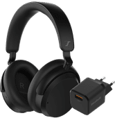 Sennheiser Accentum Wireless Schwarz + BlueBuilt Quick-Charge-Ladegerät mit USB-A-Port 18 W Over-Ear-Kopfhörer mit Noise Cancelling