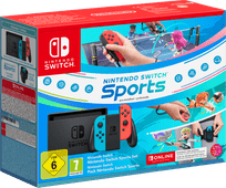 Nintendo Switch Lite Rot/Blau + Switch Sports + 12 Monate Nintendo Switch Online Gaming-Geschenk