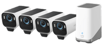 eufyCam S3 Pro 4er-Pack + HomeBase 3 WLAN-Überwachungskamera