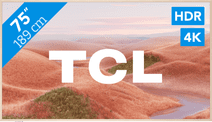 TCL 75A300W Next Frame Fernseher mit Fernsehhalterung