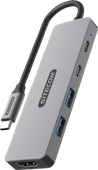 Sitecom 5-in-1 USB-C PD Multiport-Adapter USB-Hub