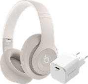 Beats Studio Pro Creme + BlueBuilt Power-Delivery-Ladegerät mit USB-C-Port 20 W Weiß 3D-Audio-Kopfhörer