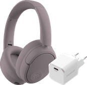 JBuds Lux ANC Rosa + BlueBuilt Power-Delivery-Ladegerät mit USB-C-Port 20 W Weiß 3D-Audio-Kopfhörer