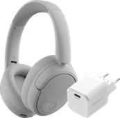 JBuds Lux ANC White + BlueBuilt Power Delivery Charger with USB-C Port 20W White Spatial audio headphones