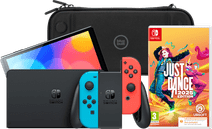 Nintendo Switch OLED Blau/Rot + Just Dance 2025 + BlueBuilt Schutzhülle Nintendo Switch OLED