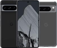 Google Pixel 8 Pro 128GB Black 5G + BlueBuilt Protective Back Cover Transparant Google Pixel 8 Pro