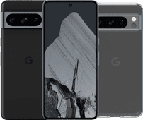 Google Pixel 8 Pro 128GB Schwarz 5G + BlueBuilt Protective Backcover Transparent Standby Dual-SIM Handy