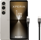 Sony Xperia 1 VI 256GB Silver 5G + BlueBuilt USB-C Cable 1.5m Nylon Black Sony Xperia 1