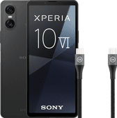 Sony Xperia 10 VI 128GB Black 5G + BlueBuilt USB-C Cable 1.5m Nylon Black Sony Xperia phone