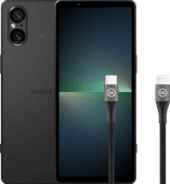 Sony Xperia 5V 128GB Black 5G + BlueBuilt USB-C Cable 1.5m Nylon Black Small phone