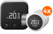Tado Smart-Thermostat X Starterset Kabellos + 4 Thermostatköpfe Thermostat