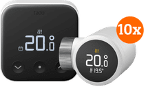 Tado Smart-Thermostat X Starterset Kabellos + 10 Thermostatköpfe Thermostat