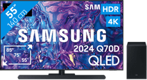 Samsung GQ55Q70D + Samsung HW-S710GD/ZG Samsung Fernseher aus dem Jahr 2024