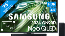 Samsung GQ75QN90D + Samsung HW-Q810GD/ZG Samsung Fernseher aus dem Jahr 2024