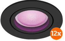 Philips Hue Centura Einbaustrahler White & Color - rund - Schwarz - 12er-Pack Philips Hue Centura