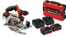 Einhell TE-CS 18/150 Li Solo 4,0-Ah-Akku (2x) E-Case S-F Starterset Kreissäge