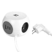 ACT AC2425 Steckdosenleiste mit 3 Steckdosen Steckdose