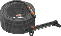 GARDENA Fabric Hose Liano Set 30m Hose + GARDENA Oscillating Sprinkler AquaZoom M Flexible garden hose