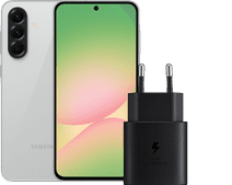 Samsung Galaxy A56 256GB Grau 5G + Samsung Ladegerät 25 Watt Schwarz Smartphone mit NFC