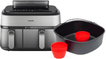 Philips 5000 Series Dual Basket NA555/00 + Backset Philips Airfryer XXL