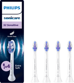 Philips Sonicare Sensitive HX6054/87 White (4 units) Philips Sonicare brush attachment