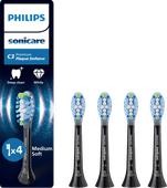 Philips Sonicare Premium Plaque Defense HX9044/88 Black (4 units) Philips Sonicare brush attachment