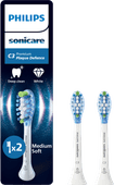 Philips Sonicare Premium Plaque Defense HX9042/87 Weiß (2 Stück) Bürstenkopf für eine gründliche Reinigung