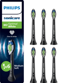 Philips Sonicare Optimal White HX6066/88 Schwarz (6 Stück) Philips Sonicare Aufsteckbürste
