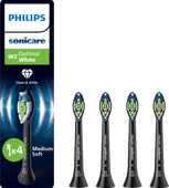 Philips Sonicare Optimal White HX6064/88 Black (4 units) Philips Sonicare brush attachment