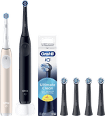 Oral-B iO 2 Doppelpack Schwarz und Rosa Vorteilspack Rosafarbene Oral-B elektrische Zahnbürste