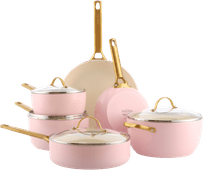Greenpan Padova Reserve Topf-/Pfannenset 10-teilig Blush Pink Kasserolle