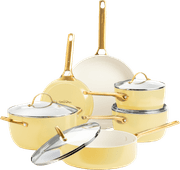 Greenpan Padova Reserve Topf-/Pfannenset 10-teilig Sunshine Yellow Kasserolle