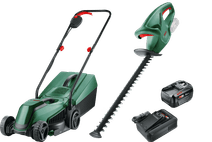 Bosch EasyMower 18V-32-200 + Bosch EasyHedgeCut 18-45 Li + Bosch Starterset 18V 4,0 Ah Bosch Akku-Rasenmäher