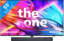 Philips The One 55PUS8909 - Ambilight (2024) + JBL Bar 300 Schwarz Mittelgroßen Philips Fernseher
